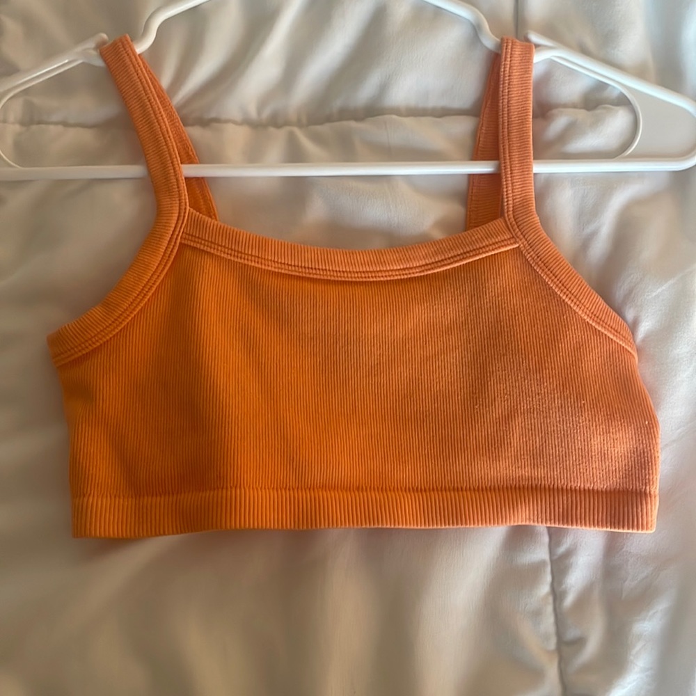orange crop tank top